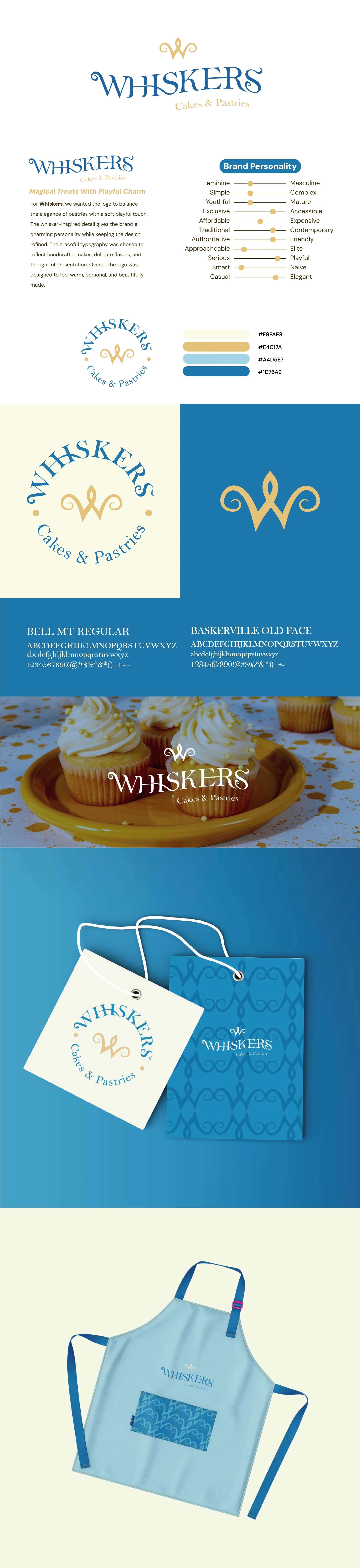 Whiskers Cakes and Pastries Logo and Brand Design